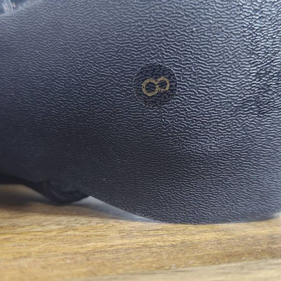 Christian LaCroix Black Block Heel Bootie Perforated Accent Size 8 Women's Heels - Picture 12 of 12